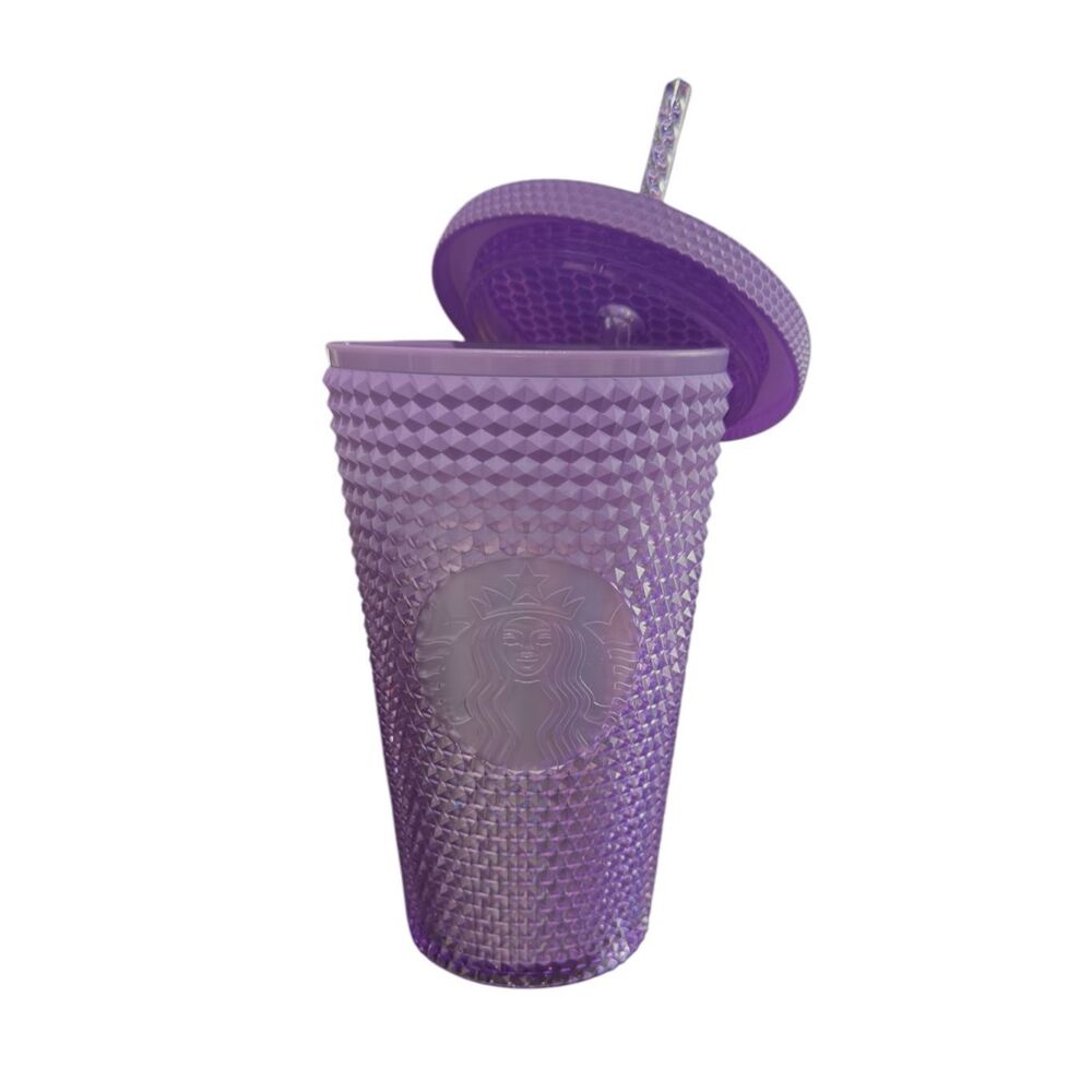 NWOT Starbucks 2023 Ombre Holiday Purple Lavender Gradient Studded Tumbler - 12o